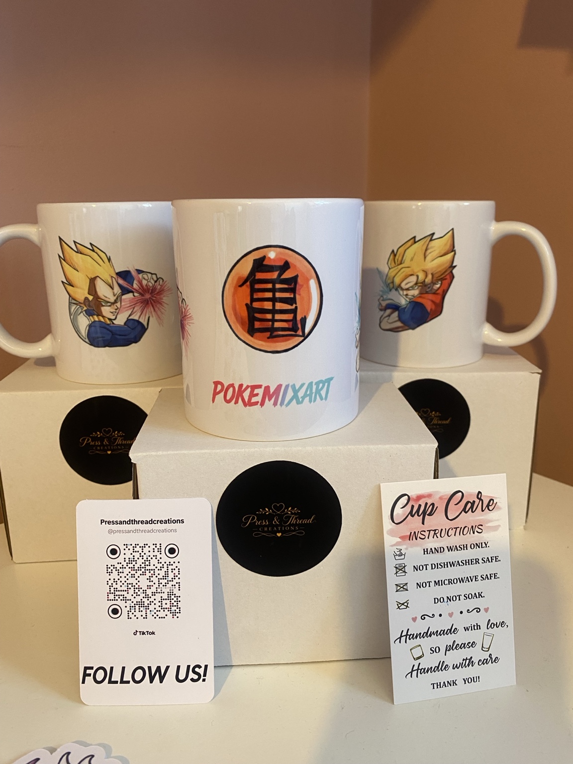 Collection of personalised mugs